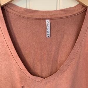 Z Supply Tops - Z Supply Dusty Pink Faux Suede Shirt, Medium Z Supply Tops - Z Supply Dusty Pink Faux Suede Shirt, Medium